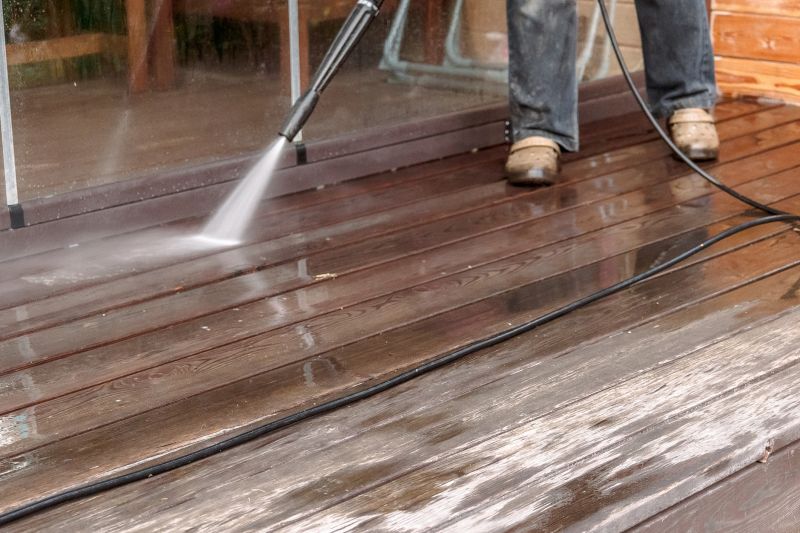 Cleaning a Pool Deck