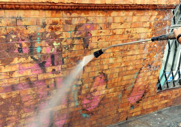 Brick Graffiti Cleaning in Charleston